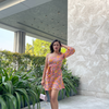 Tropical Bloom One-Shoulder Dress