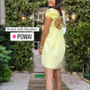 Lemon Pop Back-Tie Dress