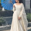Thread Work Chikankari Anarkali Dress
